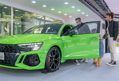 The new Audi RS 3 Sportback勁速王者 台北信義誠品展示